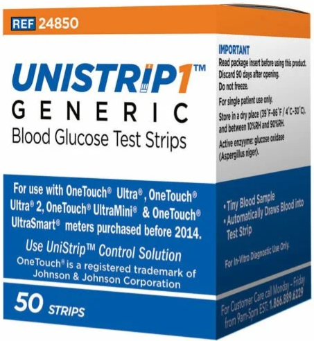 Tiras Reactivas Unistrip1 / OneTouch